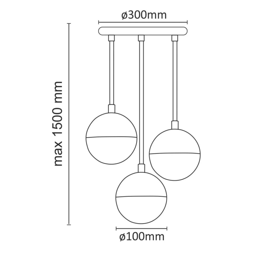 Lustr na tyči AMARILLO 3xG9/5W/230V