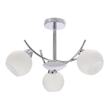 Lustr na tyči AMOS 3xE27/40W/230V lesklý chrom