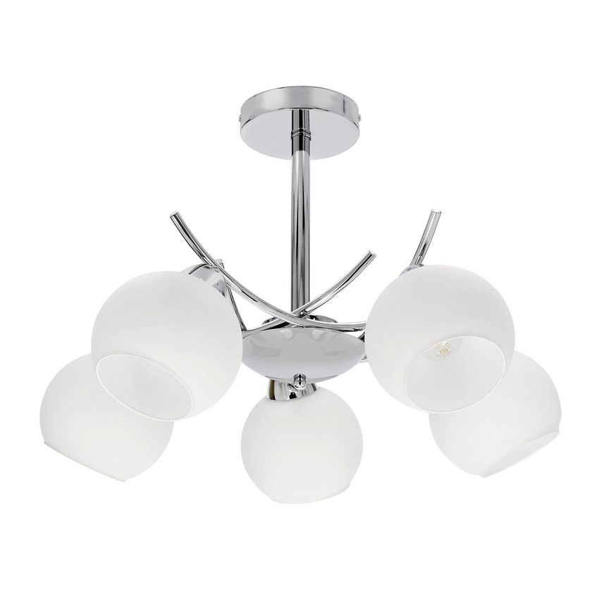 Lustr na tyči AMOS 5xE27/40W/230V lesklý chrom