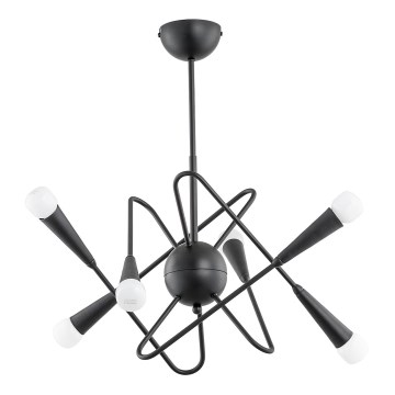 Lustr na tyči APPER 6xE14/10W/230V černá