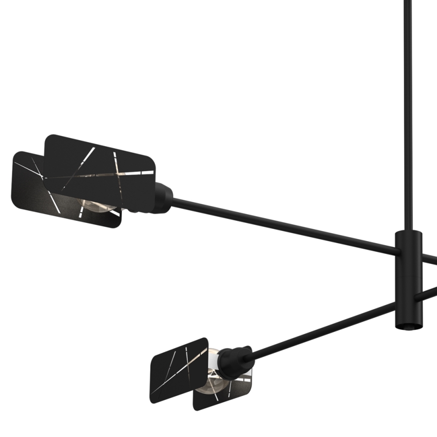 Lustr na tyči ASTRA 4xE27/60W/230V černá