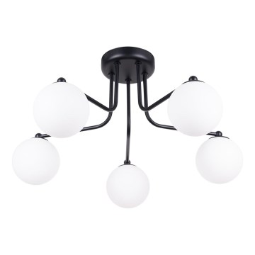 Lustr na tyči ASTRAL 5xG9/8W/230V černá