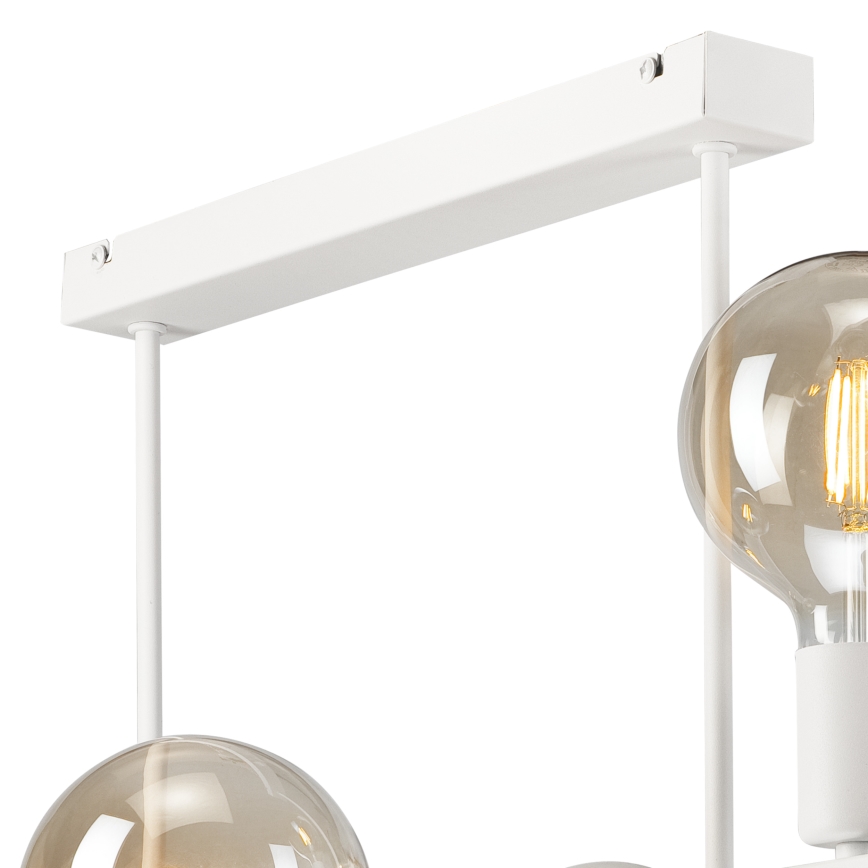 Lustr na tyči ASTRID 6xE27/60W/230V bílá