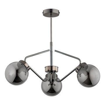 Lustr na tyči BARSUM 3xE14/10W/230V šedá