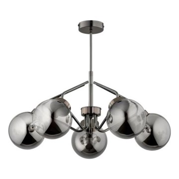 Lustr na tyči BARSUM 5xE14/10W/230V šedá