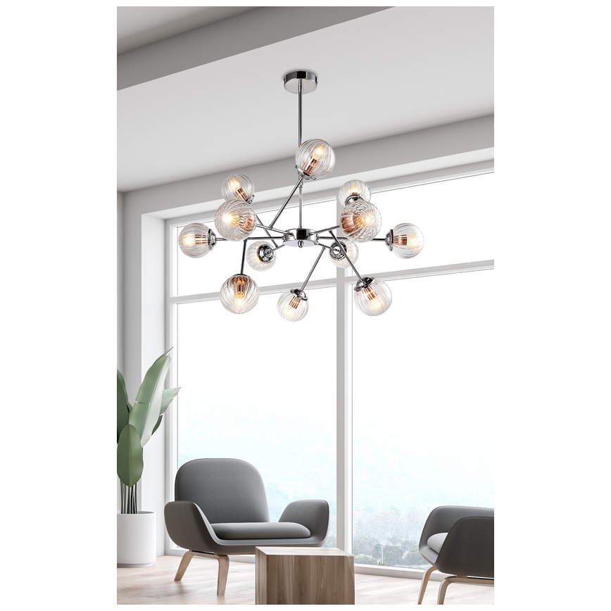 Lustr na tyči BEST 12xE14/40W/230V