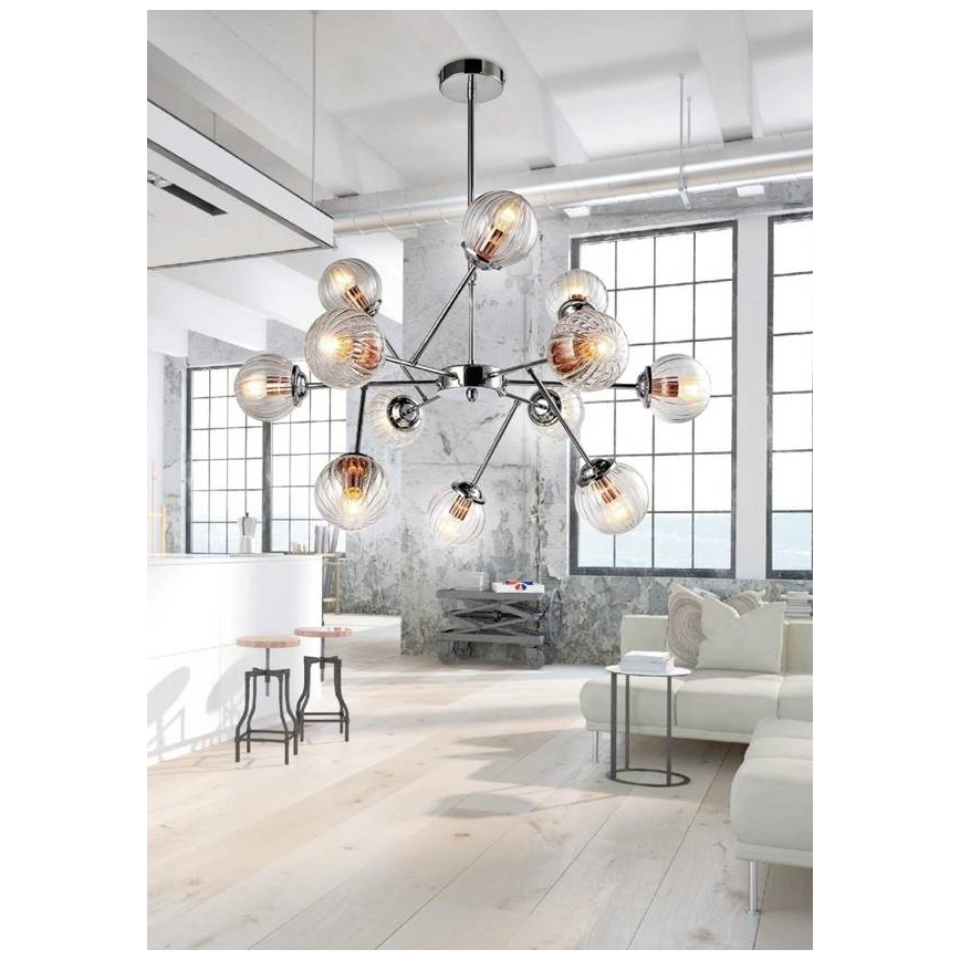 Lustr na tyči BEST 12xE14/40W/230V