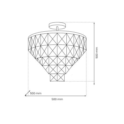 Lustr na tyči CHELSEA 6xE14/40W/230V pr. 50 cm lesklý chrom