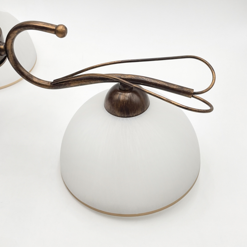 Lustr na tyči COBRA 3xE27/60W/230V bronz/patina