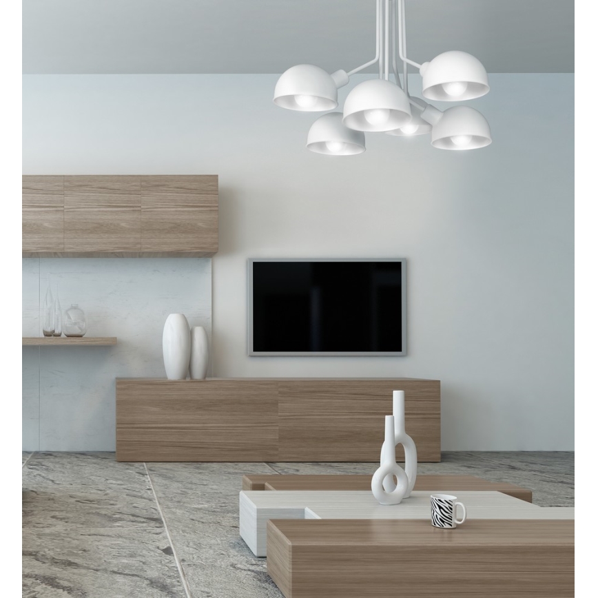 Lustr na tyči DEVIN 6xE27/60W/230V