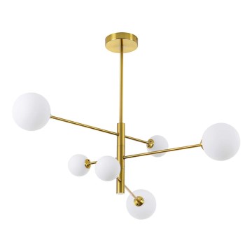 Lustr na tyči DORADO 6xG9/40W/230V zlatá