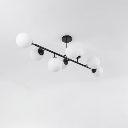 Lustr na tyči DORADO 8xE14/40W/230V černá