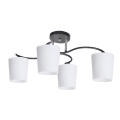 Lustr na tyči ESNYR 4xE27/40W/230V černá/bílá