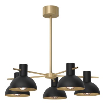 Lustr na tyči ESTATE MINI 5xE27/15W/230V černá