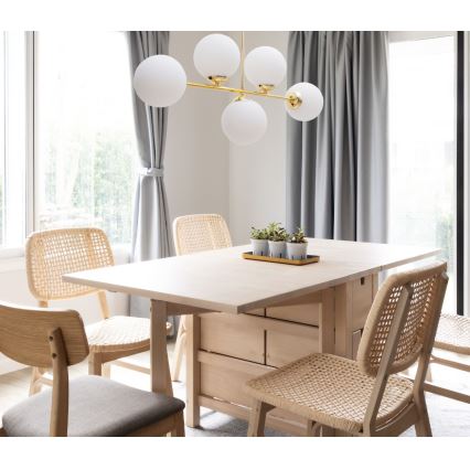 Lustr na tyči FIRA 5xE27/60W/230V zlatá