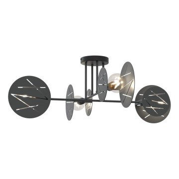 Lustr na tyči FRICK 4xE27/15W/230V černá