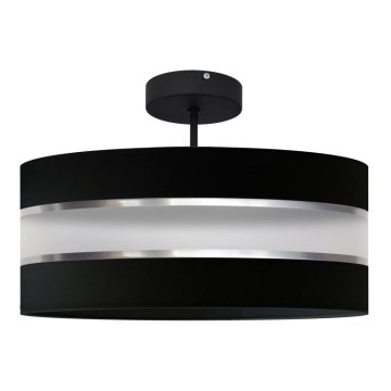 Lustr na tyči HELEN 3xE27/15W/230V černá/lesklý chrom