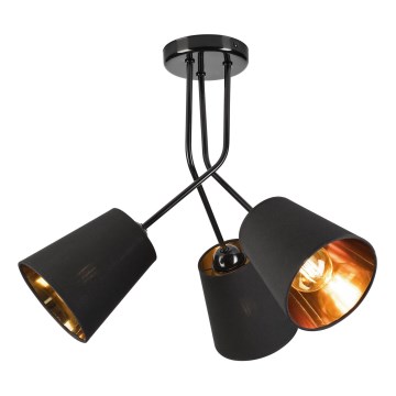 Lustr na tyči IRMA 3xE27/15W/230V černá