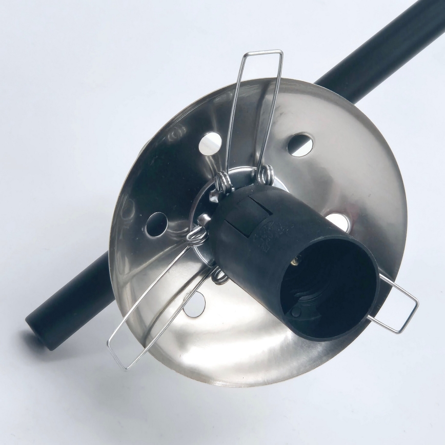 Lustr na tyči LILOU 6xE14/5W/230V matný chrom/kouřová