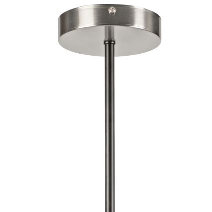 Lustr na tyči LILOU 6xE14/5W/230V matný chrom/kouřová