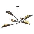 Lustr na tyči LOTUS 6xE14/10W/230V černá/zlatá