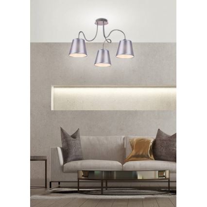 Lustr na tyči LUK 3xE14/40W/230V