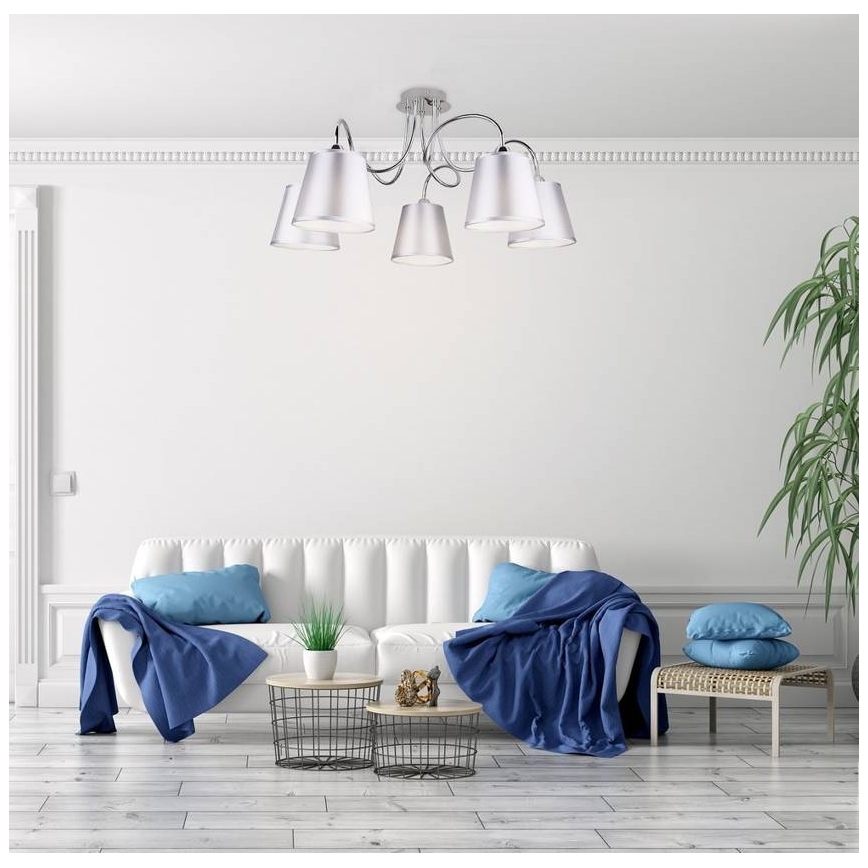 Lustr na tyči LUK 5xE14/40W/230V