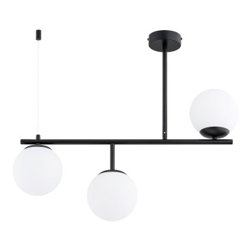 Lustr na tyči LUNA 3xE14/10W/230V černá