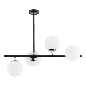 Lustr na tyči LURO 4xE14/10W/230V černá