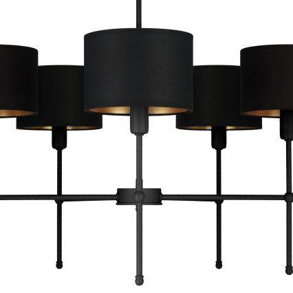 Lustr na tyči MADELA 5xE14/40W/230V černá