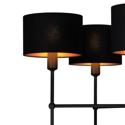 Lustr na tyči MADELA 5xE14/40W/230V černá