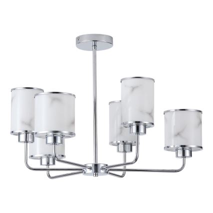 Lustr na tyči MARBELINE 6xE27/60W/230V