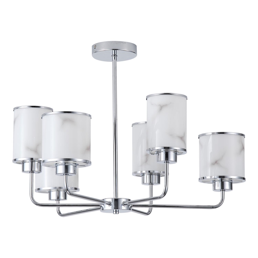 Lustr na tyči MARBELINE 6xE27/60W/230V