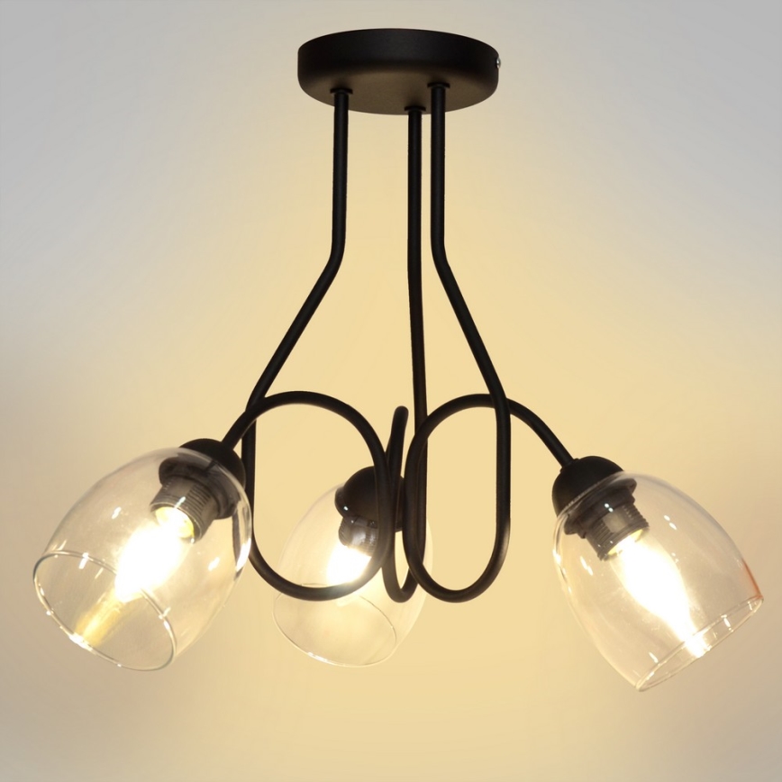 Lustr na tyči MARIETTA 3xE27/15W/230V