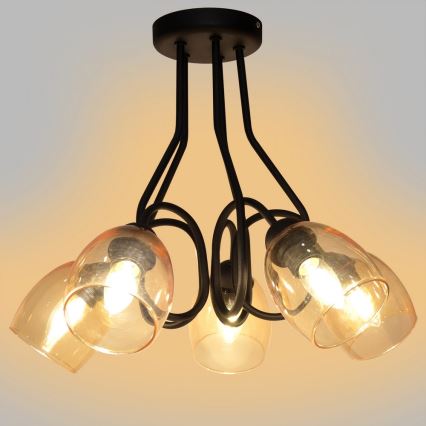 Lustr na tyči MARIETTA 5xE27/15W/230V