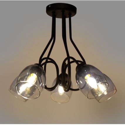 Lustr na tyči MARIETTA 5xE27/15W/230V