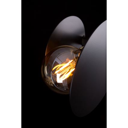 Lustr na tyči MINERVA 2xE27/15W + 2xE14/10W/230V černá