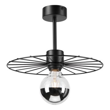Lustr na tyči MONTANA 1xE27/15W/230V pr. 30 cm černá