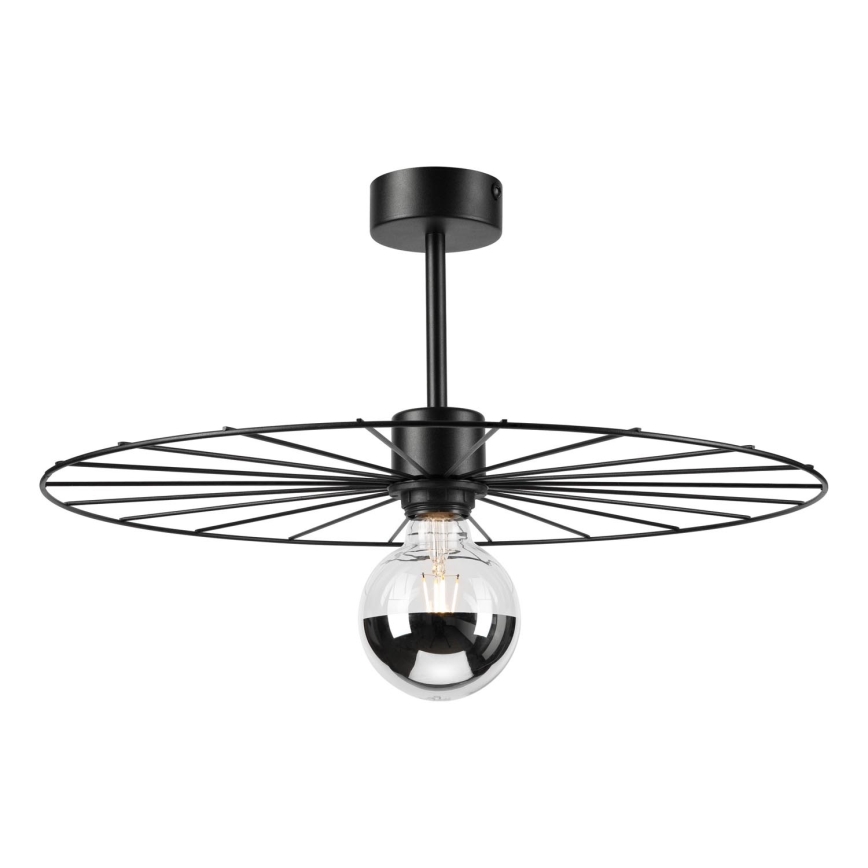 Lustr na tyči MONTANA 1xE27/15W/230V pr. 45 cm černá