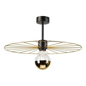 Lustr na tyči MONTANA 1xE27/15W/230V pr. 45 cm zlatá/černá