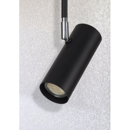 Lustr na tyči OKO 1xGU10/25W/230V 40 cm černá