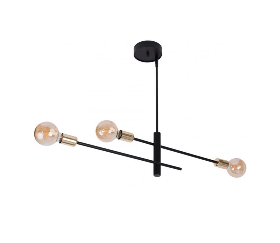 Sigma Lustr na tyči ONYX 3xE27/60W/230V černá/zlatá SI0099