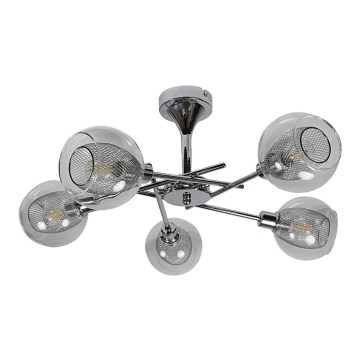 Lustr na tyči OZZO 5xE14/40W/230V