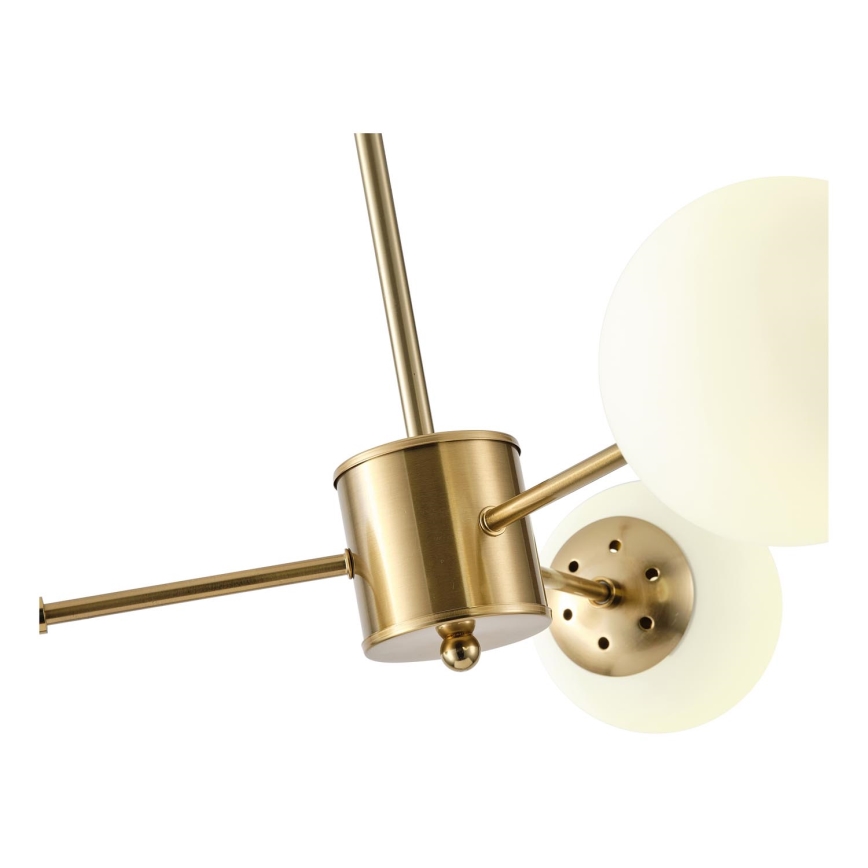 Lustr na tyči PUFF 3xE27/40W/230V mosaz
