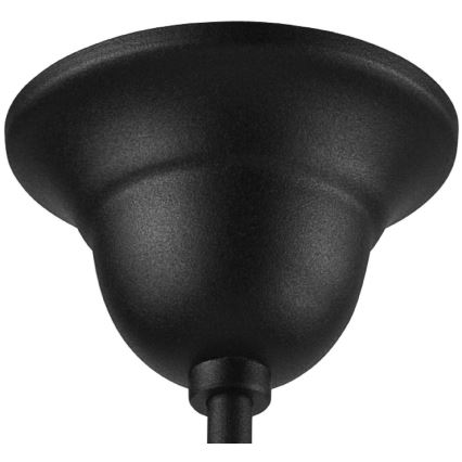 Lustr na tyči RETRO 1xE27/60W/230V černá matná