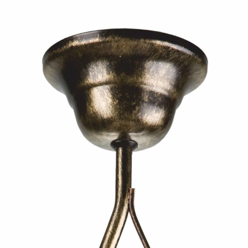 Lustr na tyči RETRO 1xE27/60W/230V černá patina