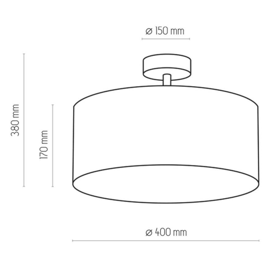 Lustr na tyči RONDO 4xE27/15W/230V pr. 40 cm béžová