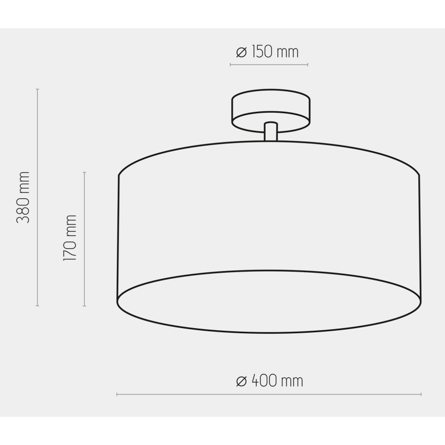 Lustr na tyči RONDO 4xE27/15W/230V pr. 40 cm modrá