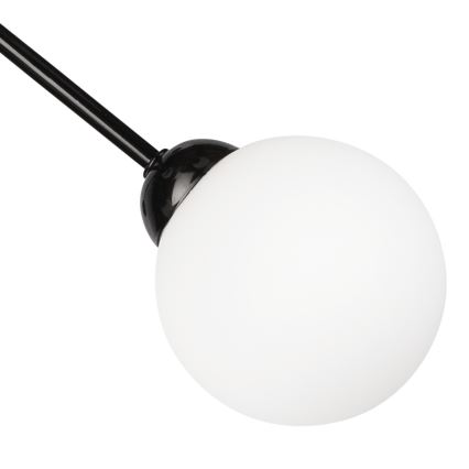 Lustr na tyči RUBBY BALL 6xG9/5W/230V černá