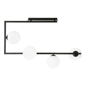 Lustr na tyči SOMA 4xE14/10W/230V černá/bílá
